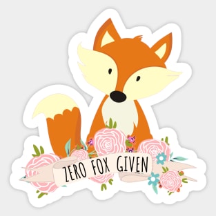 Zero Fox Given Sticker